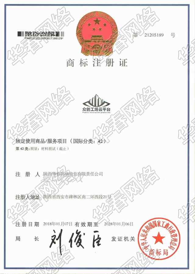 眾創(chuàng)工場云平臺商標(biāo)